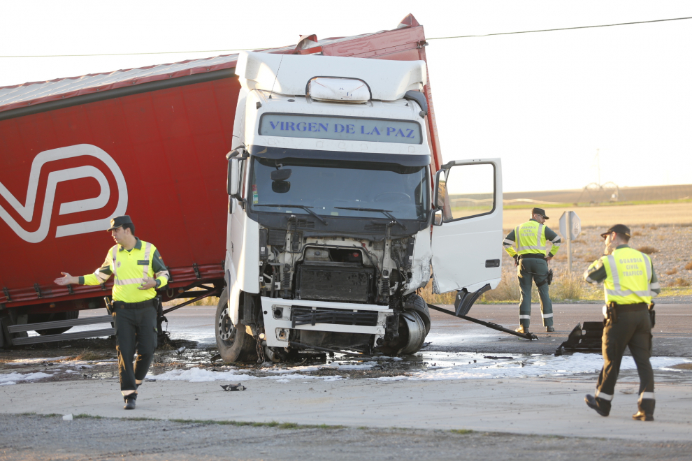 Accidente mortal entre Gallur y Tauste Imágenes