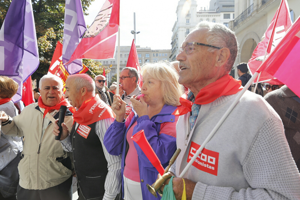 Concentración de pensionistas en Zaragoza Imágenes