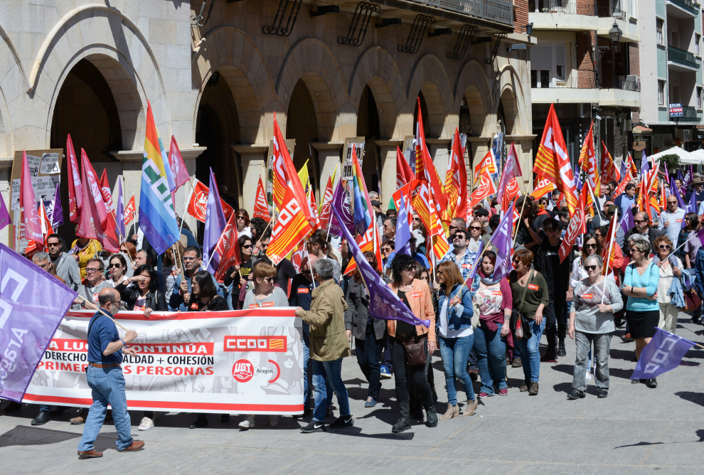 Manifestación en Teruel por el Día del Trabajador Imágenes