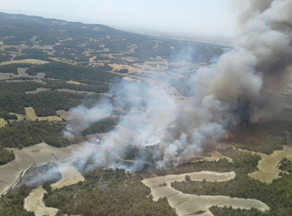 Incendio En La Sierra De Alcubierre