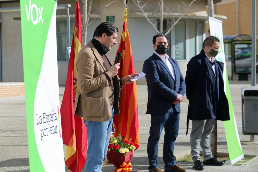 Foto Representantes de Vox en los homenajes a Costa en Huesca y Monzón