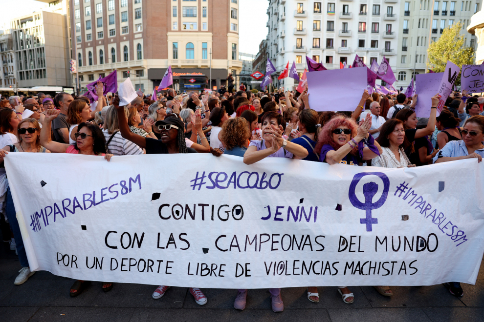 Fotos de la manifestación en Madrid en apoyo a Jenni Hermoso Imágenes