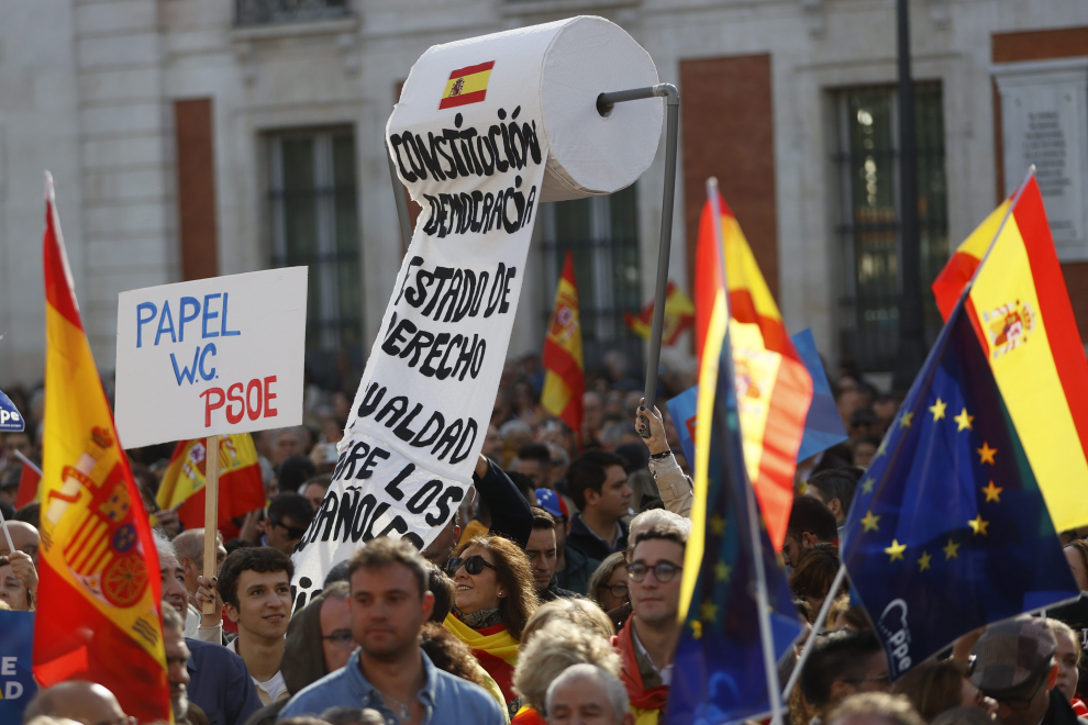 Manifestaciones contra la amnistía en distintas ciudades de España