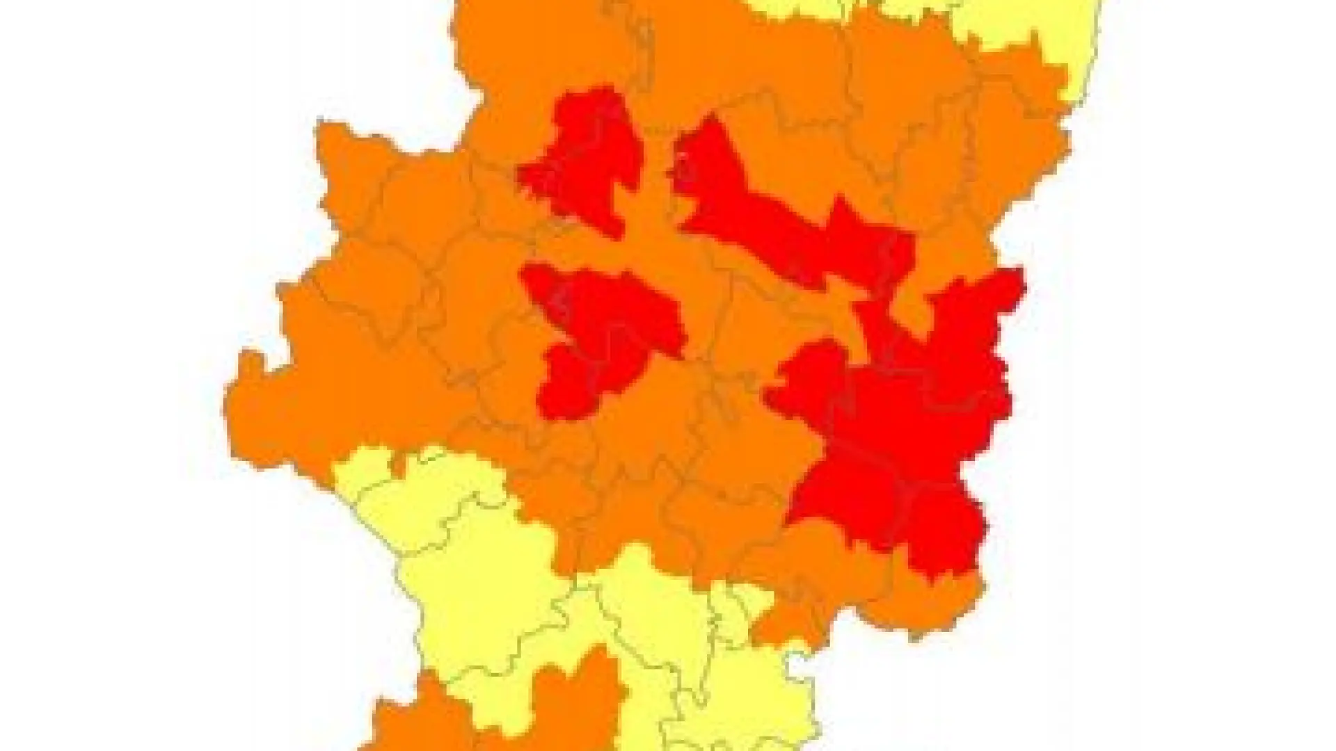 Varios puntos del centro de Aragón en prealerta roja por riesgo de