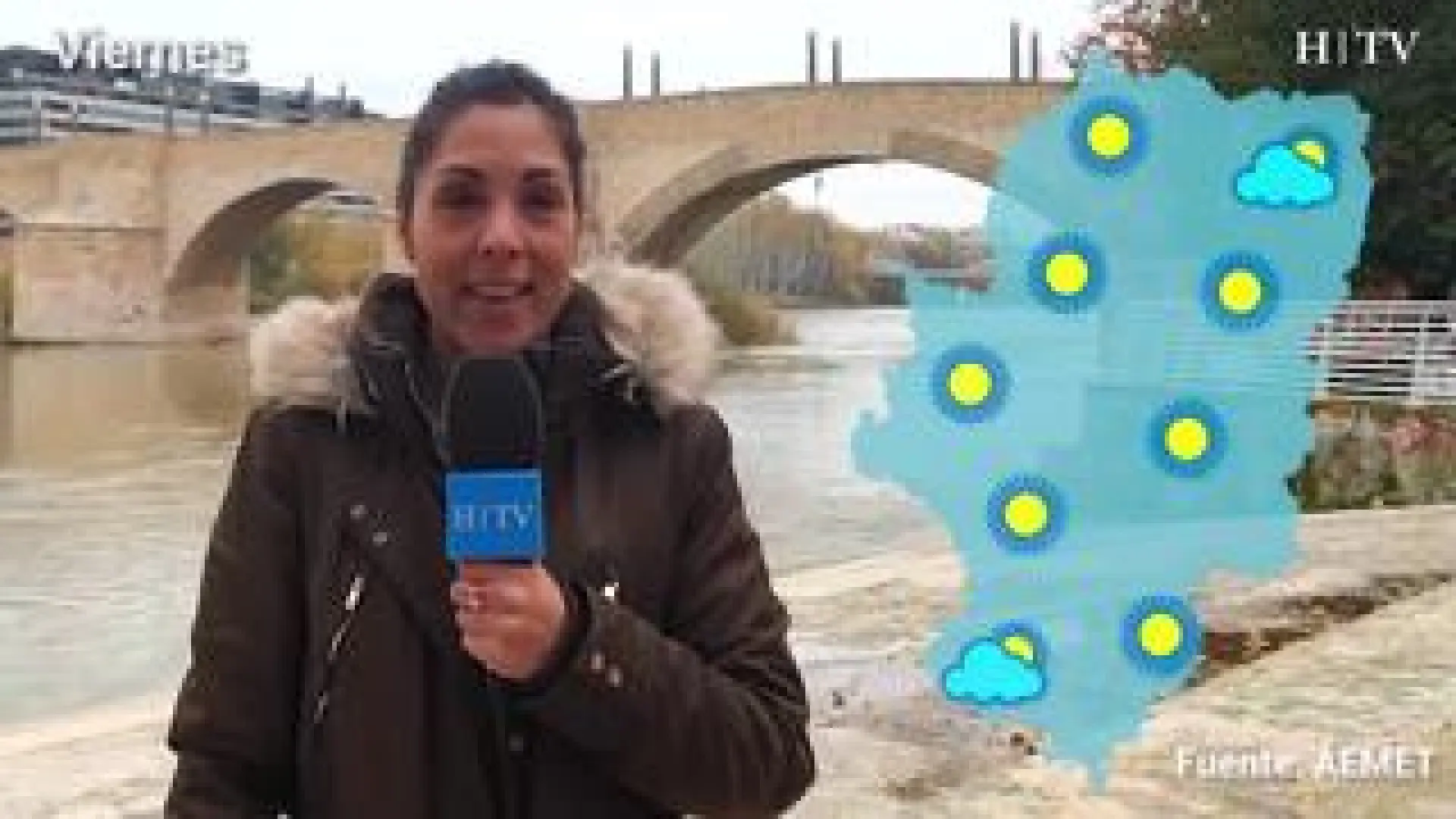 vídeo El puente comienza con cielos despejados y temperaturas similares