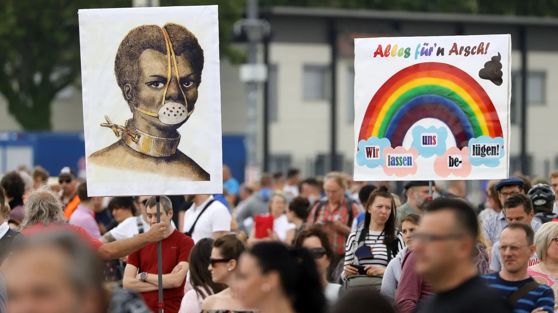 Protestas En Alemania Contra Las Medidas Restrictivas Por La Pandemia