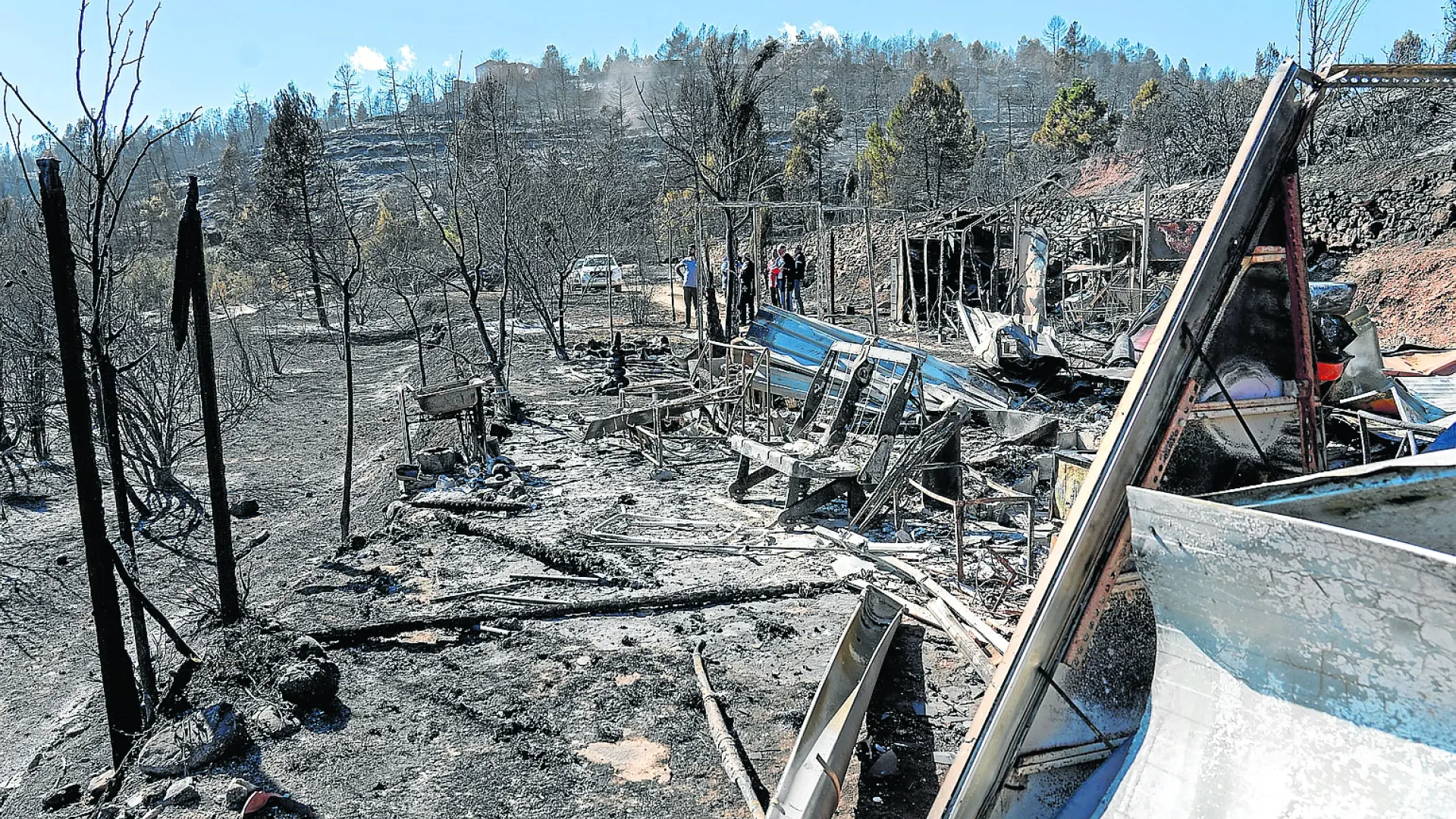 Los 250 evacuados de Olba y San Agustín por el incendio regresan a sus