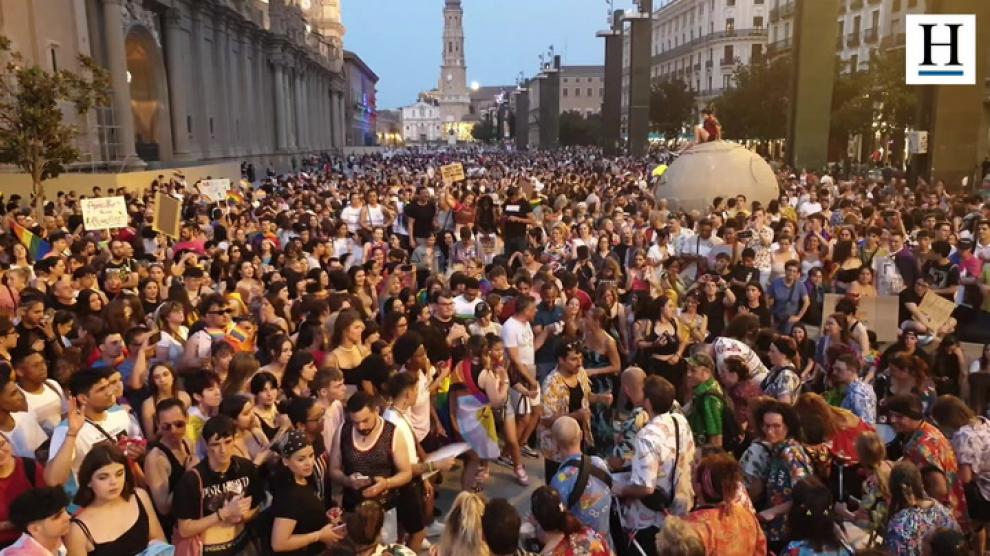 En vídeo manifestación del Día del Orgullo LGTBI en Zaragoza