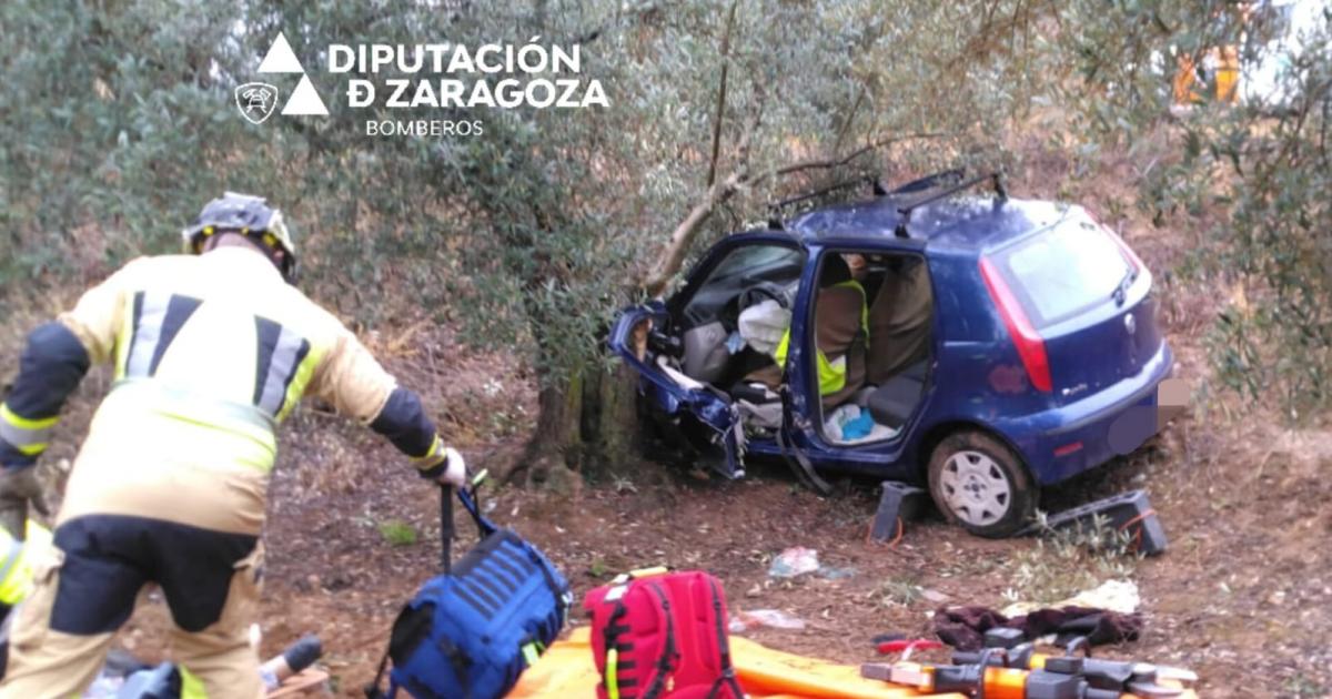 Muere una conductora tras salirse de la vía entre Santa Cruz de Moncayo