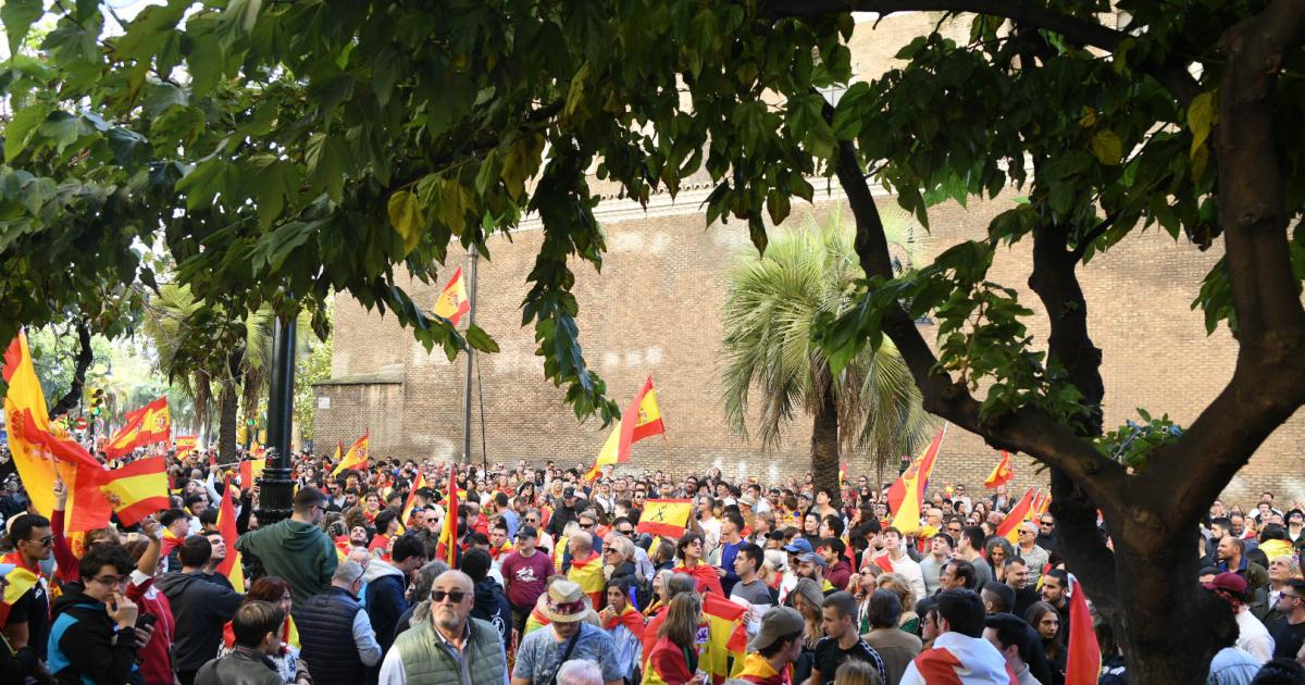 Protesta De Vox Frente A La Sede Del Psoe En Zaragoza