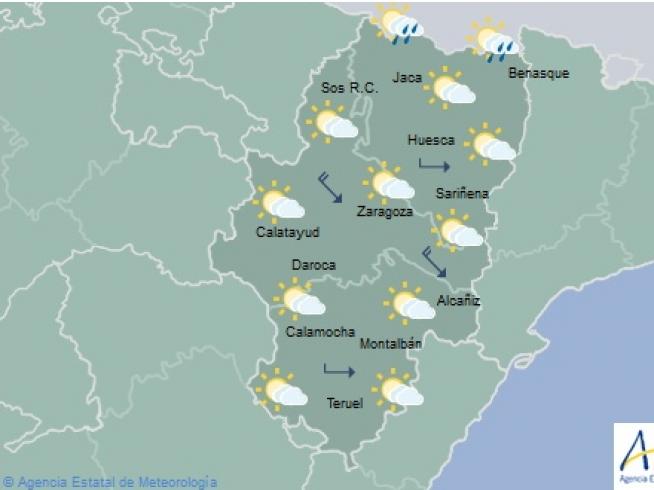 mapa del tiempo aragon El Tiempo En Aragon Tiempo En Zaragoza Huesca Y Teruel El 25 De Septiembre mapa del tiempo aragon