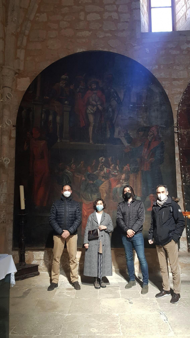 La DPZ restaura un lienzo del Ecce Homo depositado en la iglesia de Bordalba.