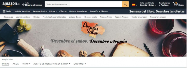 Promoción de 'Aragón Sabor' en Amazon.