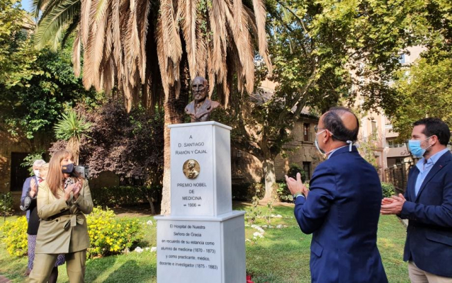 Inauguración del busto de Ramón y Cajal