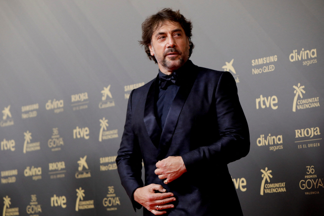 Javier Bardem en la alfombra roja de los Premios Goya 2022.