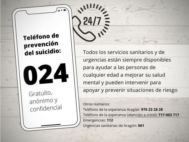 Teléfono y otras herramientas para prevenir el suicidio.