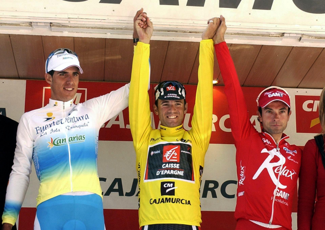 Vuelta a Murcia 2007: Ángel Vicioso, segundo clasificado tras Valverde.