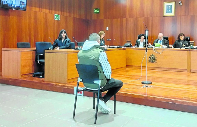 El acusado, Mihaita G.G., durante el juicio celebrado en la Audiencia de Zaragoza.