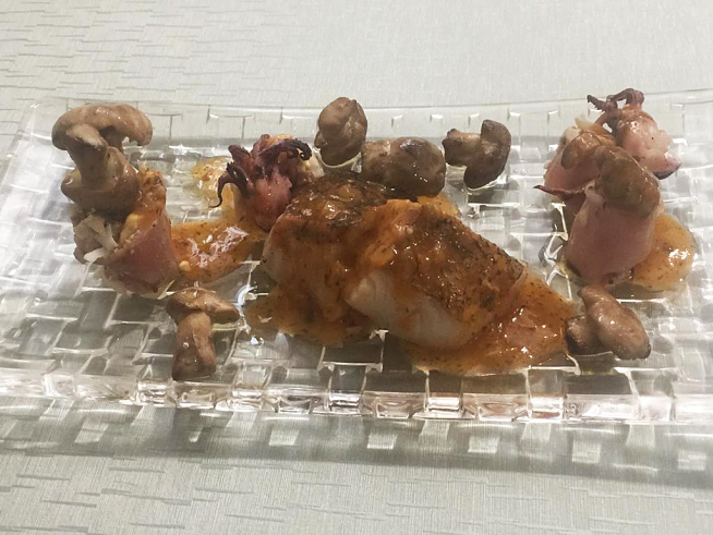 Chiripones rellenos, corvina y usones.