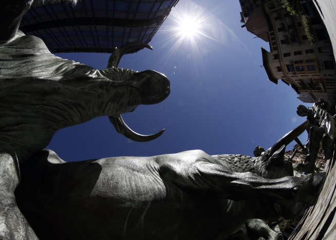 Monumento al encierro, en Carlos III.