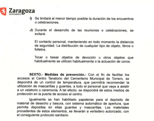 Aforos Fase 2 estricta en Zaragoza