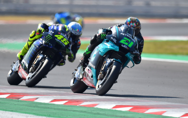 El piloto italiano Franco Morbidelli (Yamaha) se ha llevado este domingo en el Gran Premio de San Marino