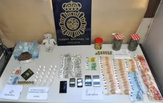 Material intervenido en uno de los narcopisos de San Pablo.