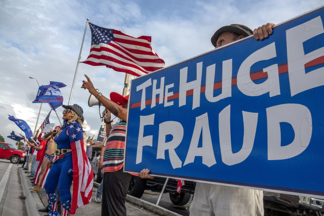 Demonstration supporting Trump in Miami, Florida