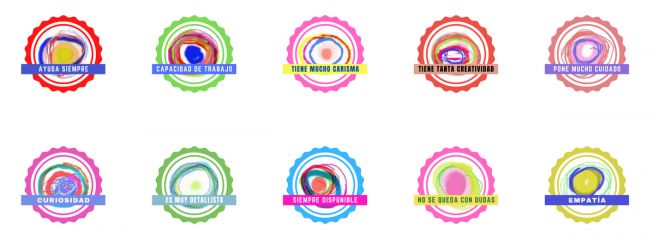 Insignias para reconocer aspectos en los que destaca el alumnado