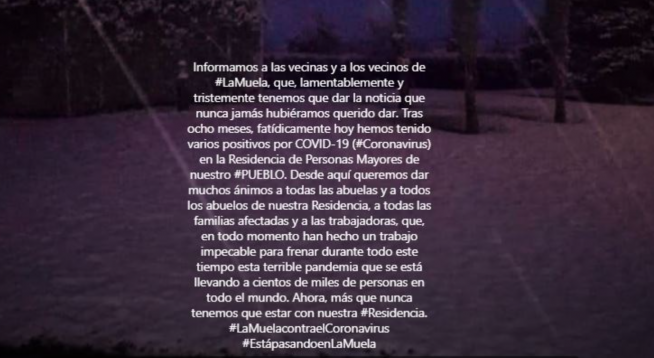Comunicado del Ayuntamiento de La Muela