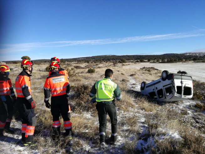 Bomberos de Teruel en Monterde de Albarracín