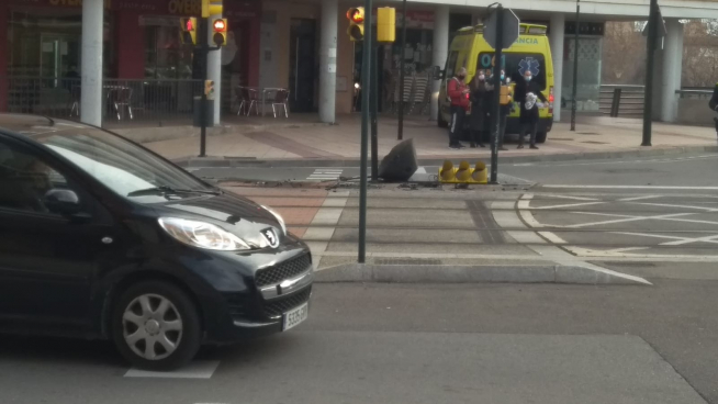 Colisión con el tranvía en Zaragoza