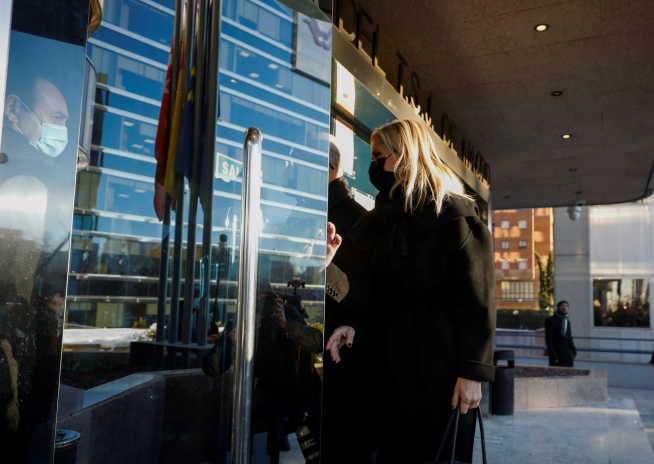 Cristina Cifuentes a su llegada a los tribunales