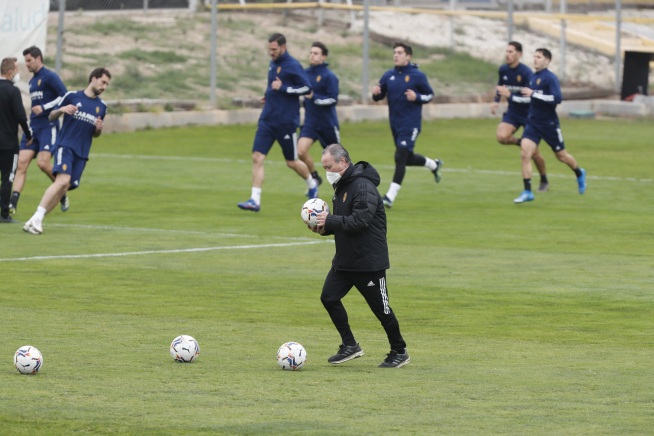 Entrenamiento del Real Zaragoza en la Ciudad Deportiva