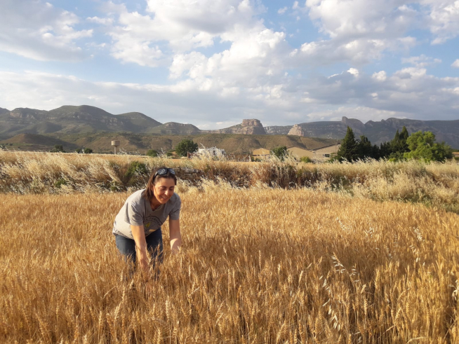 Esther Ciria, agricultora ecológica de Apiés.
