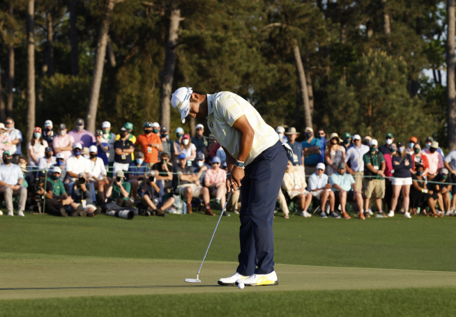 Matsuyama, en acción en el Masters de Augusta
