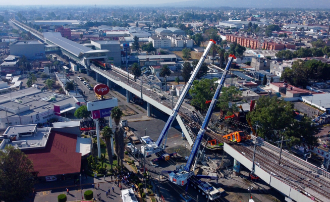 Imagen de los vagones de la línea de metro accidentada