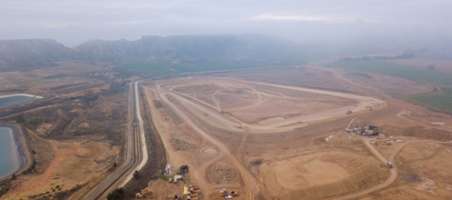 Imagen de las obras de modernización integral del regadío de Alcolea de Cinca