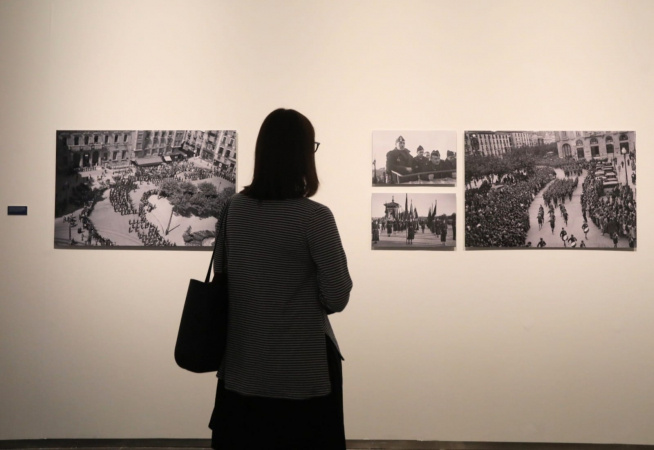 La exposición 'Ángel Cortés. Skogler. El visor falangista de la Guerra Civil y la posguerra (1936-1948)' podrá verse hasta el 1 de agosto en la Diputación de Huesca.