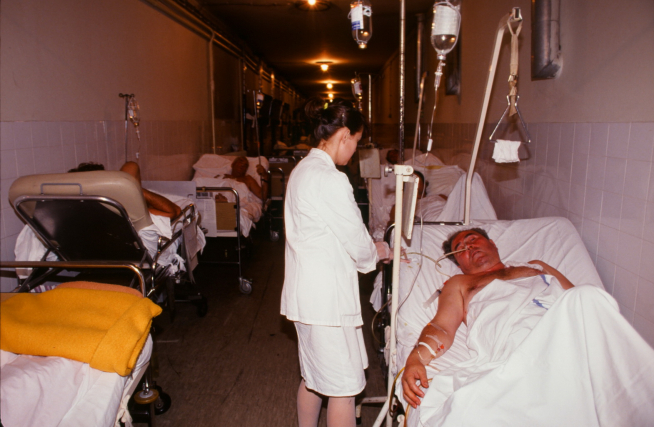 Heridos en el subterráneo del hospital