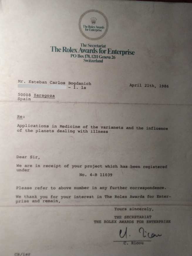 Documento acreditativo de la investigación.