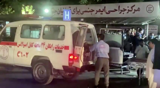 Wounded taken to hospital after attack on Kabul airport