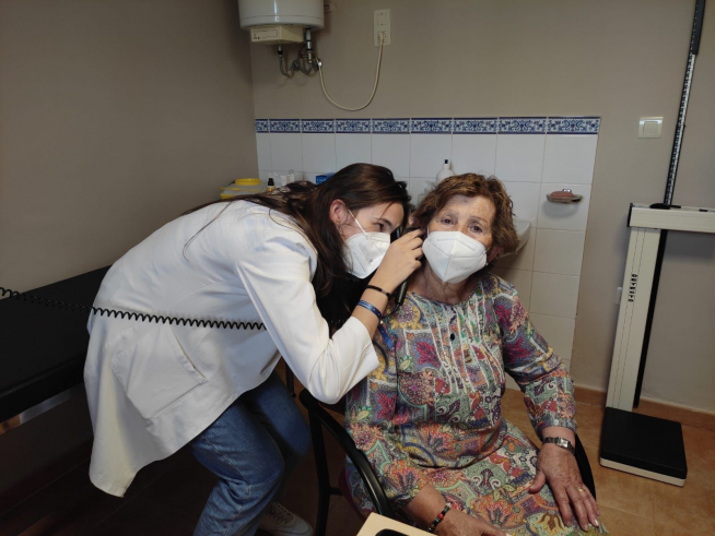 Luz Doñate realizó sus prácticas en el centro de salud de Daroca.