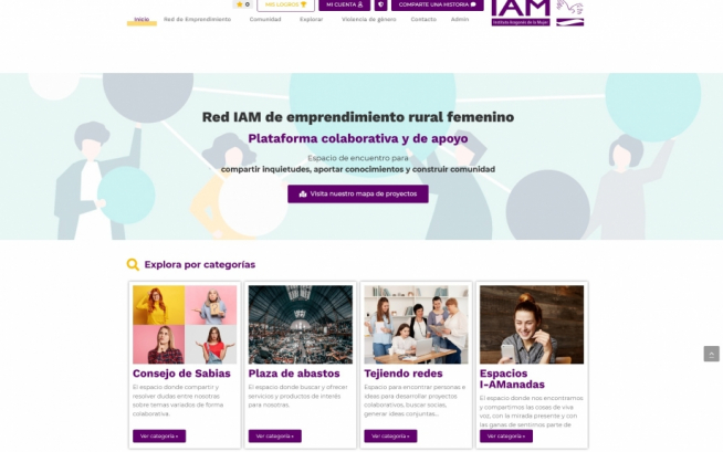 Plataforma web para el emprendimiento femenino.