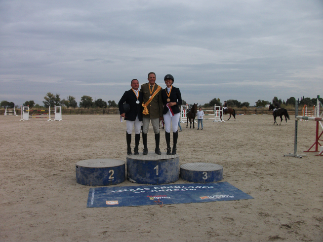 Podium de la categoría individual del Campeonato de Aragón.