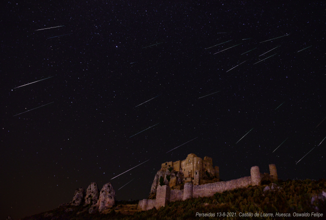 ‘¡Arre Perseidas! Cabalgando fugaces sobre Loarre’