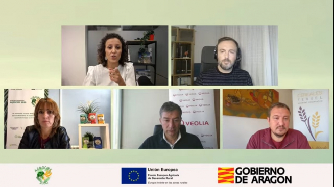 Participantes en la jornada telemática organizada en torno al proyecto Agrocirc 2030.