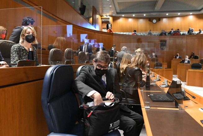 Pleno de las Cortes de Aragón, de este 30 de diciembre, para la aprobación de los Presupuestos de 2022.