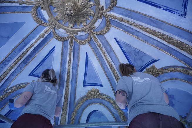 Restauración de las pinturas murales de la ermita de Loreto en Fortanete.