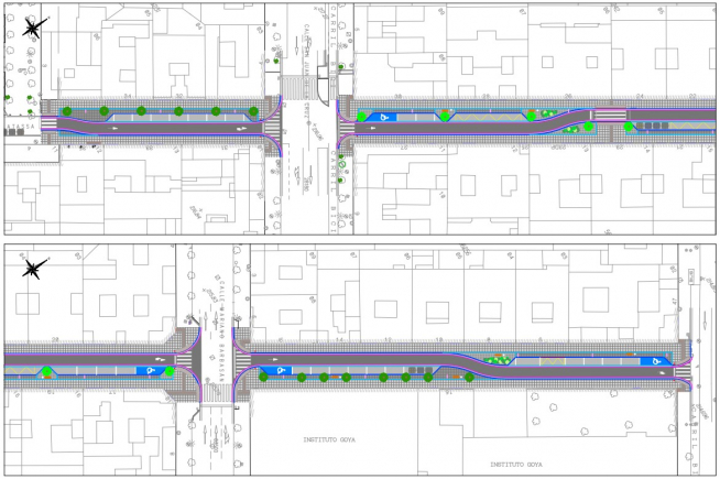 Plano de cómo quedará la remodelación de la calle Felix Latassa